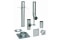 The picture shows the components of a flue gas system that are required for a gas condensing heating system.